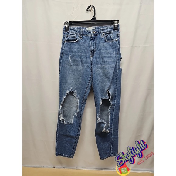 Celebrity Pink Denim - Celebrity Pink Women's Regeneration Slim Blue Denim Jeans Distressed Size 3